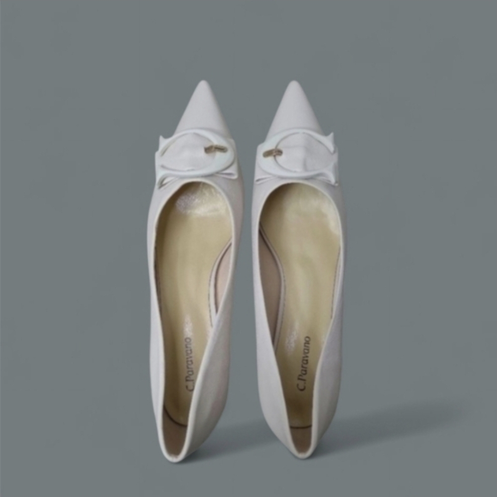 C. Paravano “Olivia” C Buckle Pointed Toe Leather Pumps – 42 EU / 11.5 US – 2.1" - Picture 4 of 12